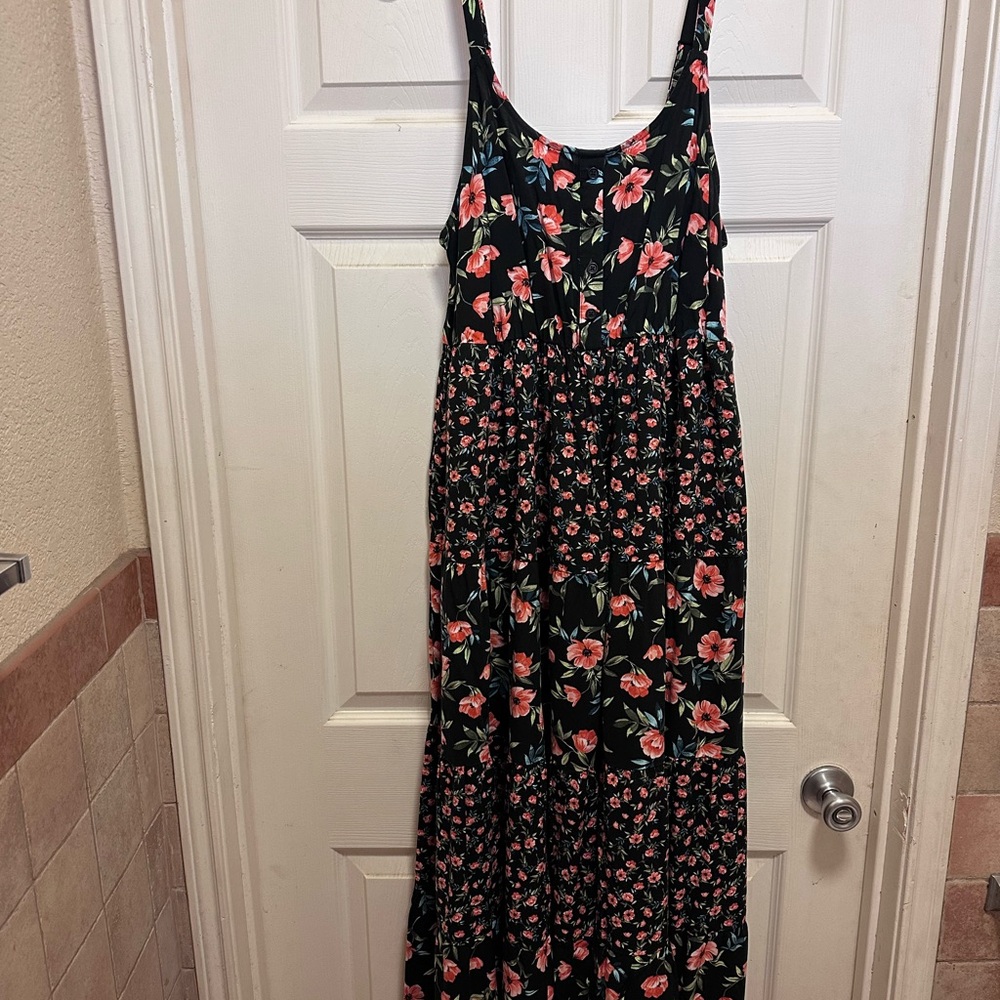 Torrid Maxi Challis Tiered Dress